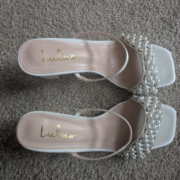 Lulus Pearl and Rhinestone Heels - Picture 3 of 3